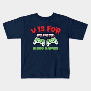 V is for Video Games Kids T-Shirt